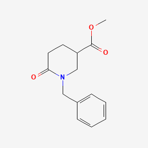 Chemical structure of Methyl 1-Benzyl-6-oxopiperidine-3-carboxylate
