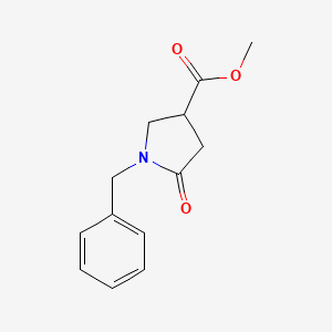 Chemical structure of Methyl 1-Benzyl-5-Oxo-3-Pyrrolidinecarboxylate