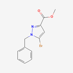 Chemical structure of Methyl 1-Benzyl-5-bromopyrazole-3-carboxylate