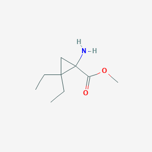 Chemical structure of Methyl 1-amino-2,2-diethylcyclopropanecarboxylate