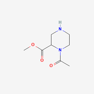 Chemical structure of Methyl 1-acetylpiperazine-2-carboxylate