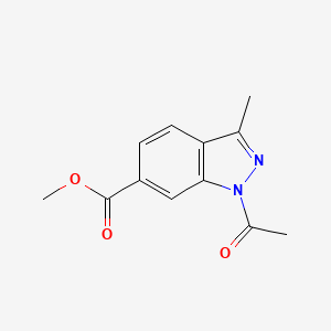 Chemical structure of Methyl 1-acetyl-3-methyl-1H-indazole-6-carboxylate