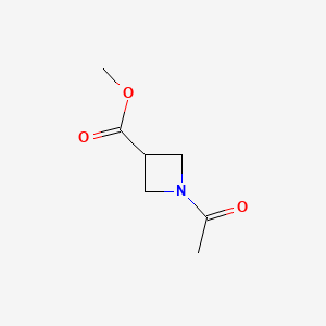 Chemical structure of Methyl 1-Acetyl-3-azetidinecarboxylate