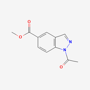 Chemical structure of Methyl 1-acetyl-1H-indazole-5-carboxylate