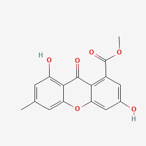 Chemical structure of 4-Hydroxyvertixanthone