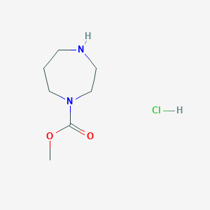 Chemical structure of Methyl 1,4-diazepane-1-carboxylate hydrochloride