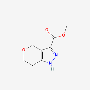Chemical structure of Methyl 1,4,6,7-tetrahydropyrano[4,3-c]pyrazole-3-carboxylate