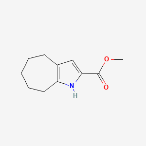 Chemical structure of Methyl 1,4,5,6,7,8-hexahydrocyclohepta[b]pyrrole-2-carboxylate