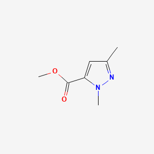 Chemical structure of Methyl 1,3-dimethyl-1H-pyrazole-5-carboxylate