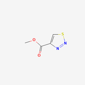 Chemical structure of methyl 1,2,3-thiadiazole-4-carboxylate