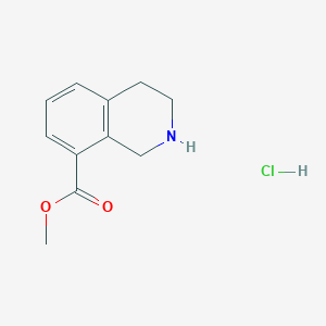 Chemical structure of Methyl 1,2,3,4-tetrahydroisoquinoline-8-carboxylate hydrochloride