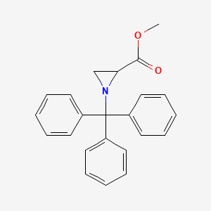 Chemical structure of Methyl 1-tritylaziridine-2-carboxylate