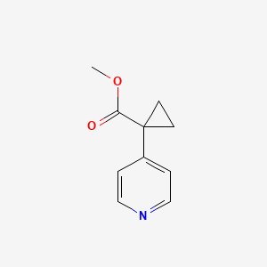 Chemical structure of Methyl 1-(pyridin-4-yl)cyclopropanecarboxylate