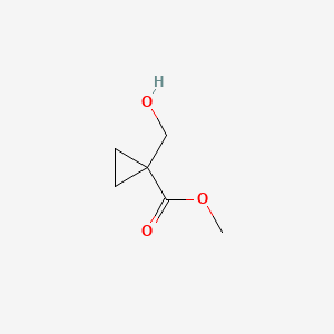 Chemical structure of Methyl 1-(hydroxymethyl)cyclopropanecarboxylate