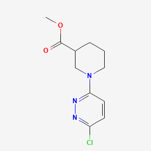 Chemical structure of Methyl 1-(6-Chloro-3-pyridazinyl)piperidine-3-carboxylate