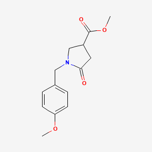 Chemical structure of Methyl 1-(4-methoxybenzyl)-5-oxopyrrolidine-3-carboxylate