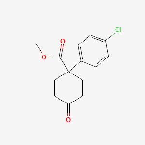Chemical structure of Methyl 1-(4-Chlorophenyl)-4-oxocyclohexanecarboxylate