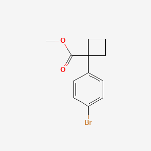 Chemical structure of Methyl 1-(4-bromophenyl)cyclobutanecarboxylate