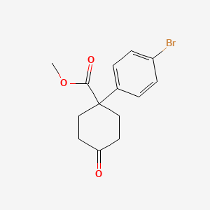 Chemical structure of Methyl 1-(4-Bromophenyl)-4-oxocyclohexanecarboxylate