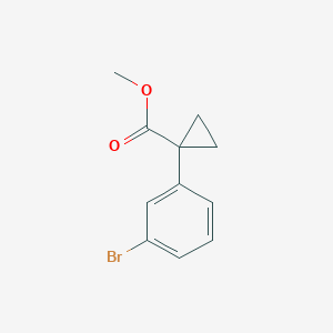 Chemical structure of Methyl 1-(3-bromophenyl)cyclopropane-1-carboxylate