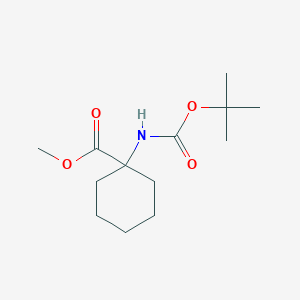 Chemical structure of Methyl 1-((tert-butoxycarbonyl)amino)cyclohexanecarboxylate