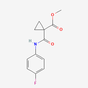 Chemical structure of Methyl 1-((4-fluorophenyl)carbamoyl)cyclopropanecarboxylate