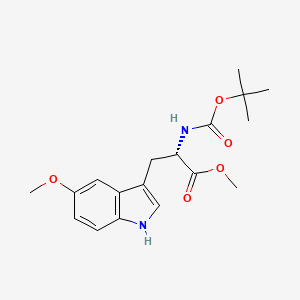 Chemical structure of Methyl (S)-2-(N-Boc-Amino)-3-(5-methoxyindol-3-yl)propionate