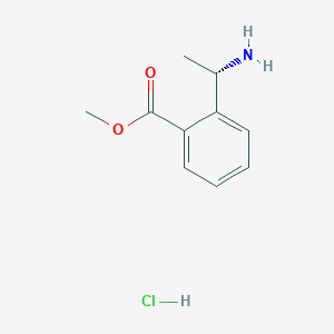 Chemical structure of Methyl (S)-2-(1-aminoethyl)benzoate hcl