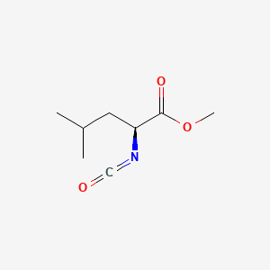 Chemical structure of methyl (2S)-2-isocyanato-4-methylpentanoate