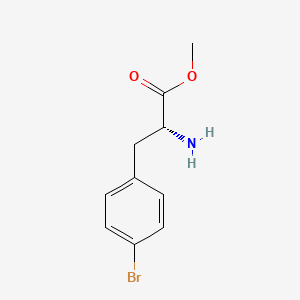 Chemical structure of Methyl (R)-2-amino-3-(4-bromophenyl)propanoate