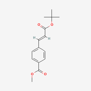 Chemical structure of methyl (E)-4-(3-(tert-butoxy)-3-oxoprop-1-en-1-yl)benzoate