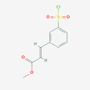 Chemical structure of Methyl (E)-3-[3-(Chlorosulfonyl)phenyl]acrylate