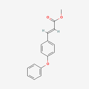 Chemical structure of methyl (E)-3-(4-phenoxyphenyl)acrylate