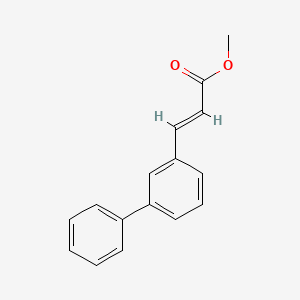 Chemical structure of methyl (E)-3-([1,1'-biphenyl]-3-yl)acrylate