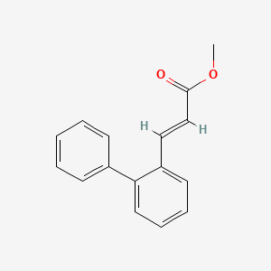 Chemical structure of methyl (E)-3-([1,1'-biphenyl]-2-yl)acrylate