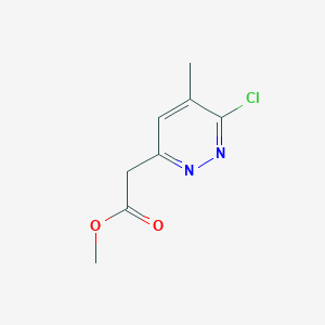 Chemical structure of Methyl (6-chloro-5-methyl-pyridazin-3-yl)acetate