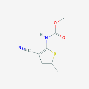 Chemical structure of Methyl (3-cyano-5-methylthiophen-2-yl)carbamate