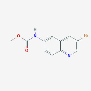 Chemical structure of Methyl (3-bromoquinolin-6-yl)carbamate