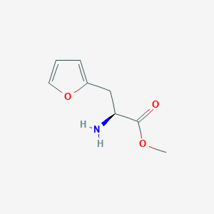 Chemical structure of MEthyl (2s)-2-amino-3-(furan-2-yl)propanoate
