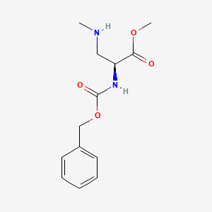 Chemical structure of Methyl N-[(benzyloxy)carbonyl]-3-(methylamino)alaninate