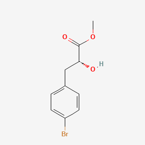 Chemical structure of methyl (2R)-3-(4-bromophenyl)-2-hydroxypropanoate