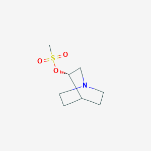 Chemical structure of methanesulfonic acid (S)-(1-aza-bicyclo[2.2.2]oct-3-yl)ester