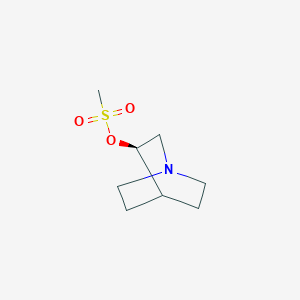 Chemical structure of (R)-quinuclidin-3-yl methanesulfonate