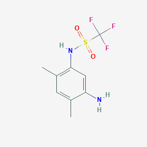 Chemical structure of Methanesulfonamide,N-(5-amino-2,4-dimethylphenyl)-1,1,1-trifluoro-