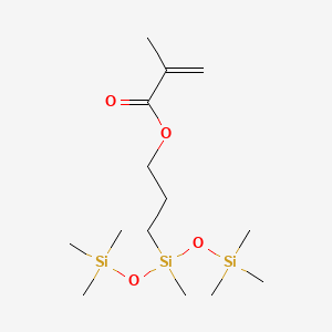 Chemical structure of METHACRYLOXYPROPYLBIS(TRIMETHYLSILOXY)METHYLSILANE