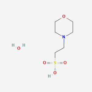Chemical structure of MES hydrate