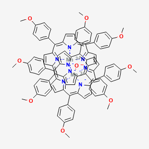Chemical structure of Manganese(III)meso-tetrakis(4-methoxyphenyl)porphine-μ-oxodimer