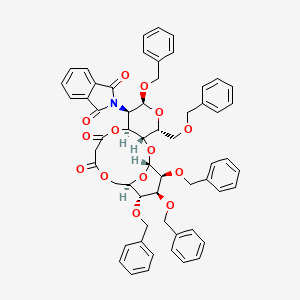 Chemical structure of Man[2Bz,3All,46Bzd]β(1-4)GlcNPhth[36Bn]-β-MP