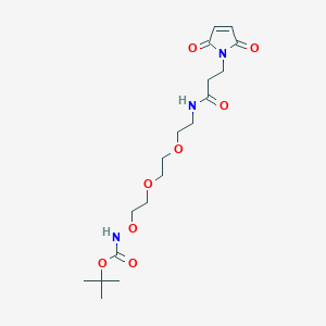 Chemical structure of Mal-amide-PEG2-oxyamineBoc