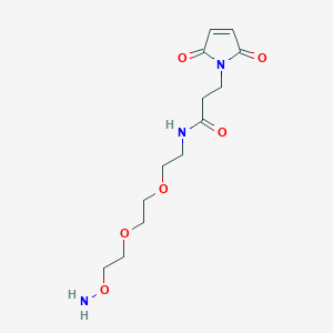 Chemical structure of Mal-amide-PEG2-oxyamine